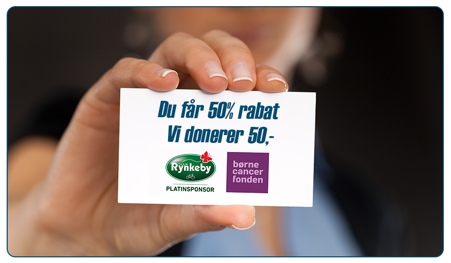 Visitkort med støtte til Team Rynkeby